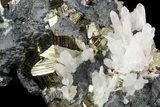 Pyrite, Sphalerite and Quartz Association - Peru #71379-2